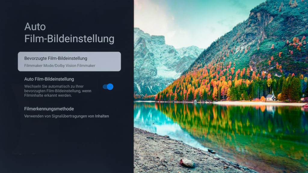 Automatische Einstellung für Filme bei Philips OLED