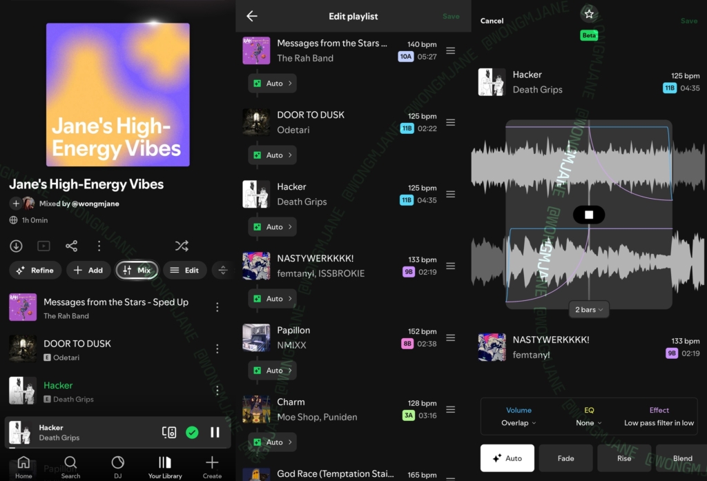 So soll das neue Mixing-Tool von Spotify aussehen.