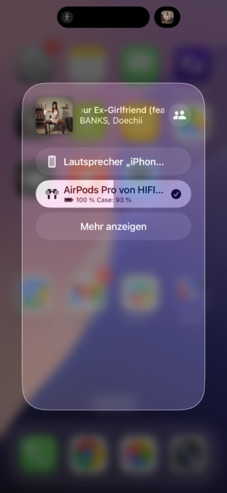 AirPods Pro 3 Screenshot – Proprietäres Musik-Sharing