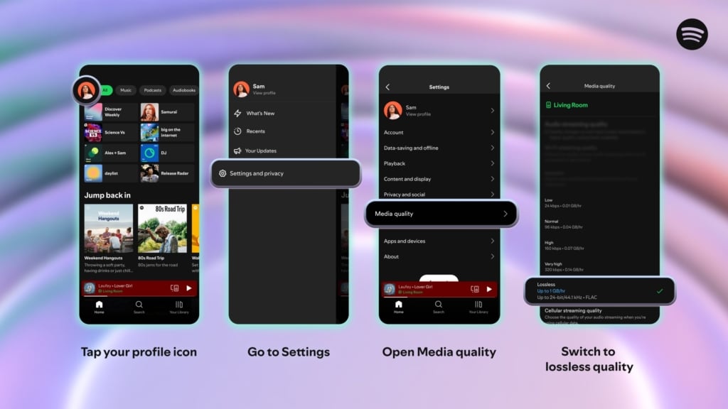 Lossless Audio erreicht ab sofort das Premium-Abo von Spotify.