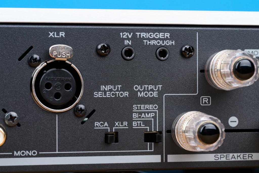Teac AP-507 Schalter Detail Verstärkungsmodi