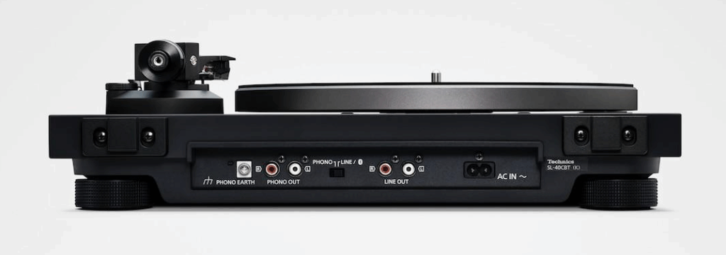 Technics SL-40CBT Schwarz Rückseite mit Anschlüssen