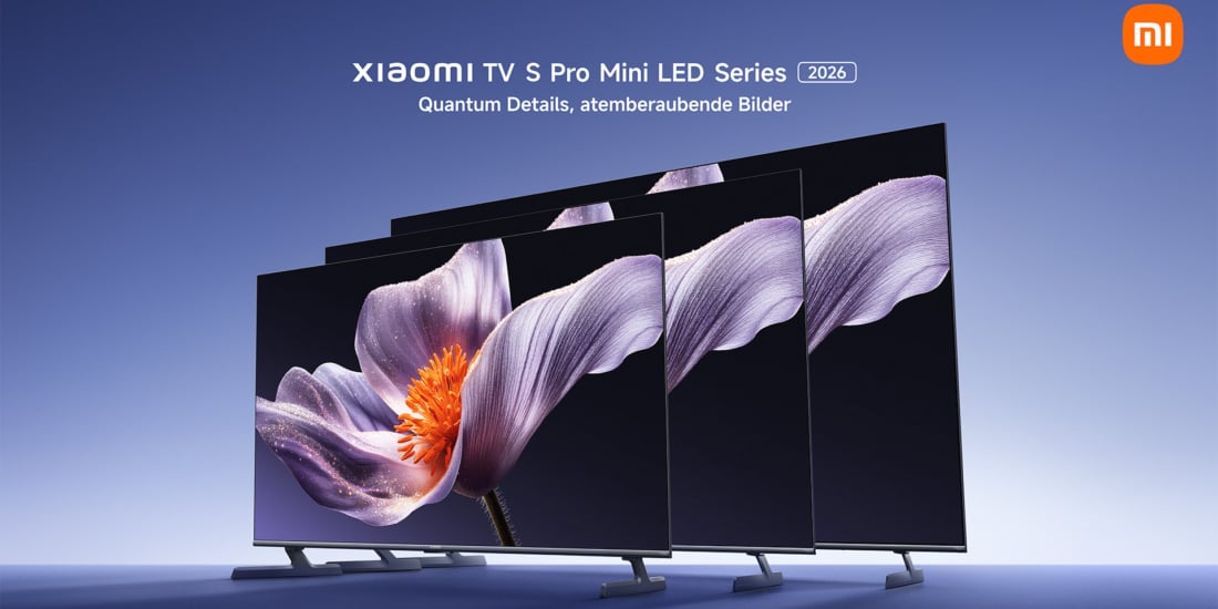 Xiaomi bringt seine neuen Mini-LED-Fernseher der Reihe TV S Pro 2026 auf den Markt.