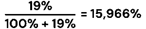 Mehrwertsteuer Formel 15,966%