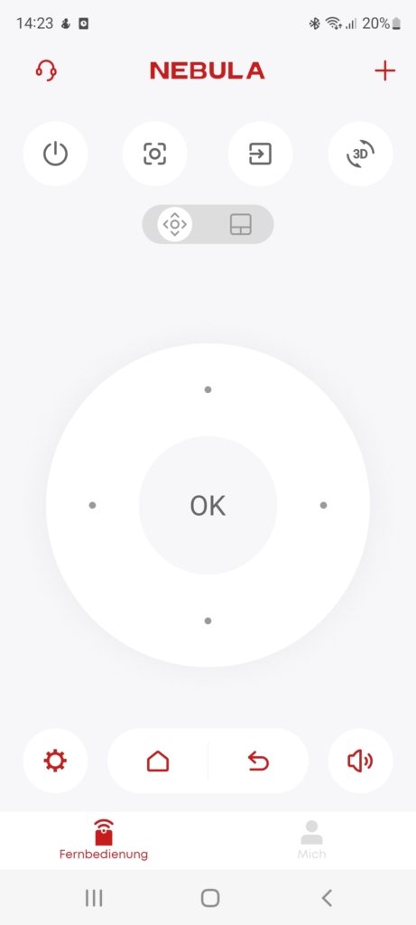 Fernbedienung Nebula Connect App