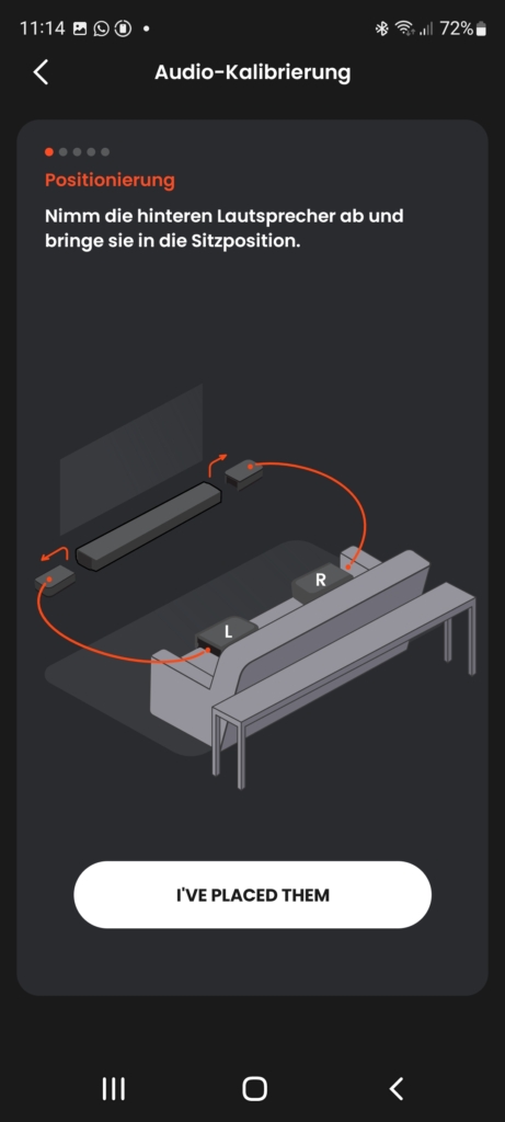 JBL One App Aufstellung