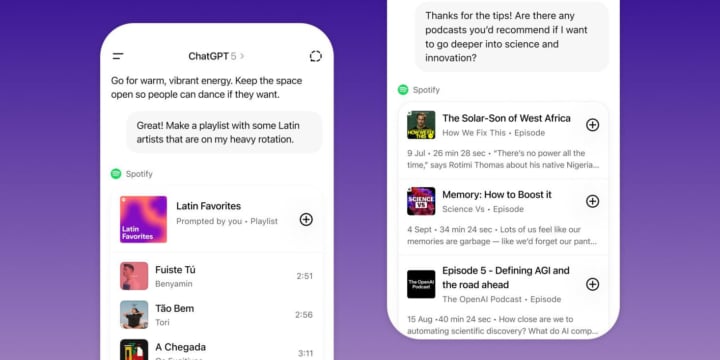 Spotify vernetzt sich jetzt direkt mit ChatGPT.