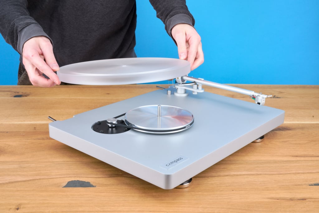 Clearaudio Compass Aufbau Plattenteller