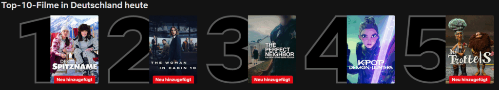 Top 10 Netflix Filme