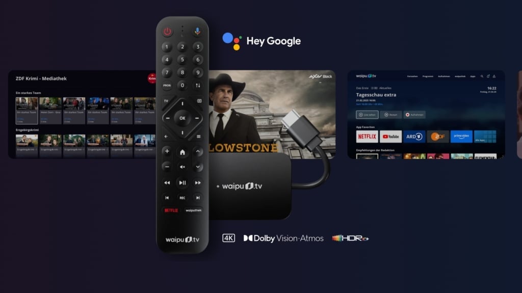 Der waipu.tv Stick der 2. Generation wartet auch mit HDR10+ und Dolby Vision auf.