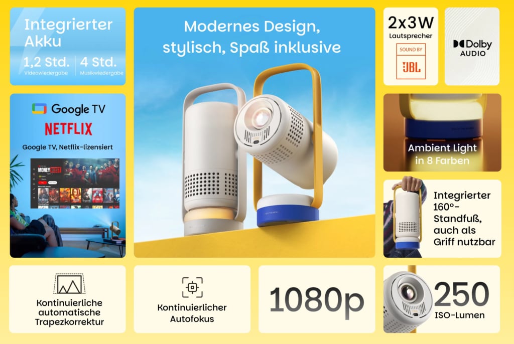 Zu seinem Preis hat der XGIMI Vibe One durchaus einiges zu bieten.