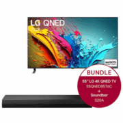 LG QNED85 – 55 Zoll + LG Soundbar S20A