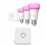 Philips Hue White & Color Ambiance E27 3er Starter-Set + Bewegungsmelder