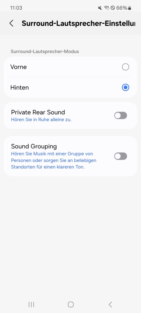 Surround-Lautsprecher-Einstellungen Samsung SmartThings