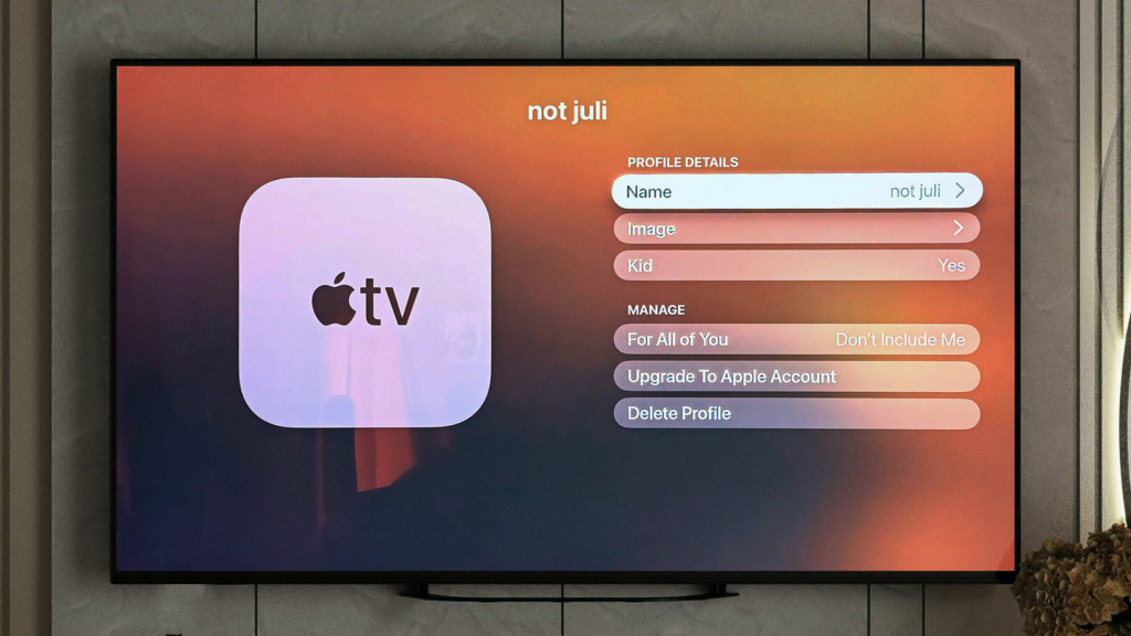 Bald kannst du am Apple TV 4K Profile ohne eine ID anlegen.