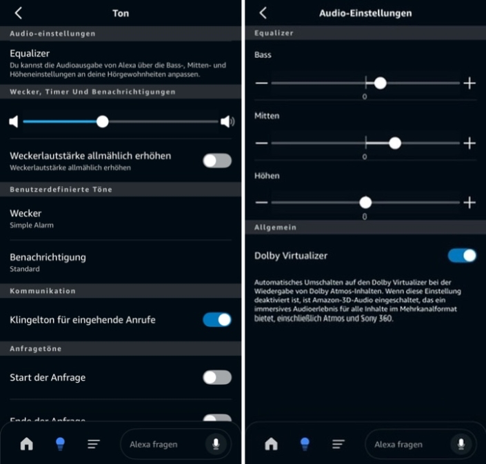 Amazon Echo Studio Alexa App Equalizer