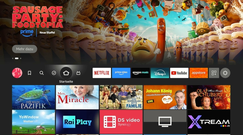 Fire TV Stick 4K Select Startseite
