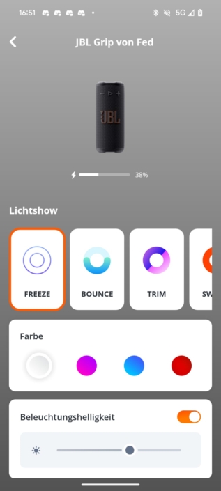JBL Grip – Screenshot