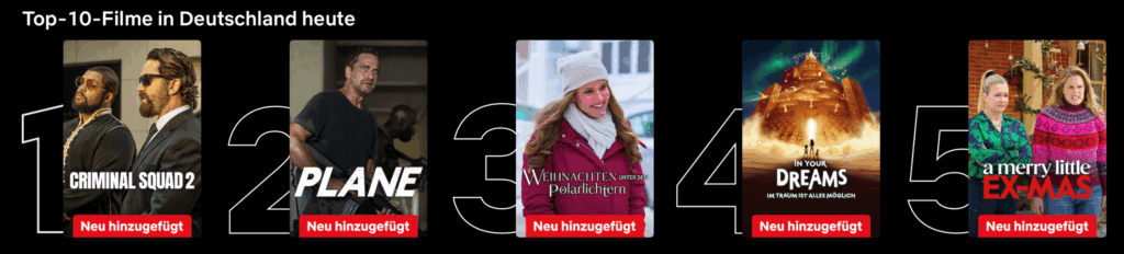 Netflix Top 10 Filme