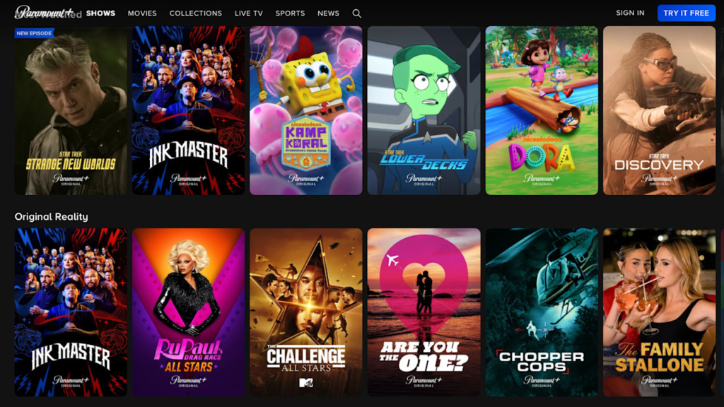 Paramount+ bietet dir Inhalte rund um Star Trek, SpongeBob Schammkopf und mehr. 