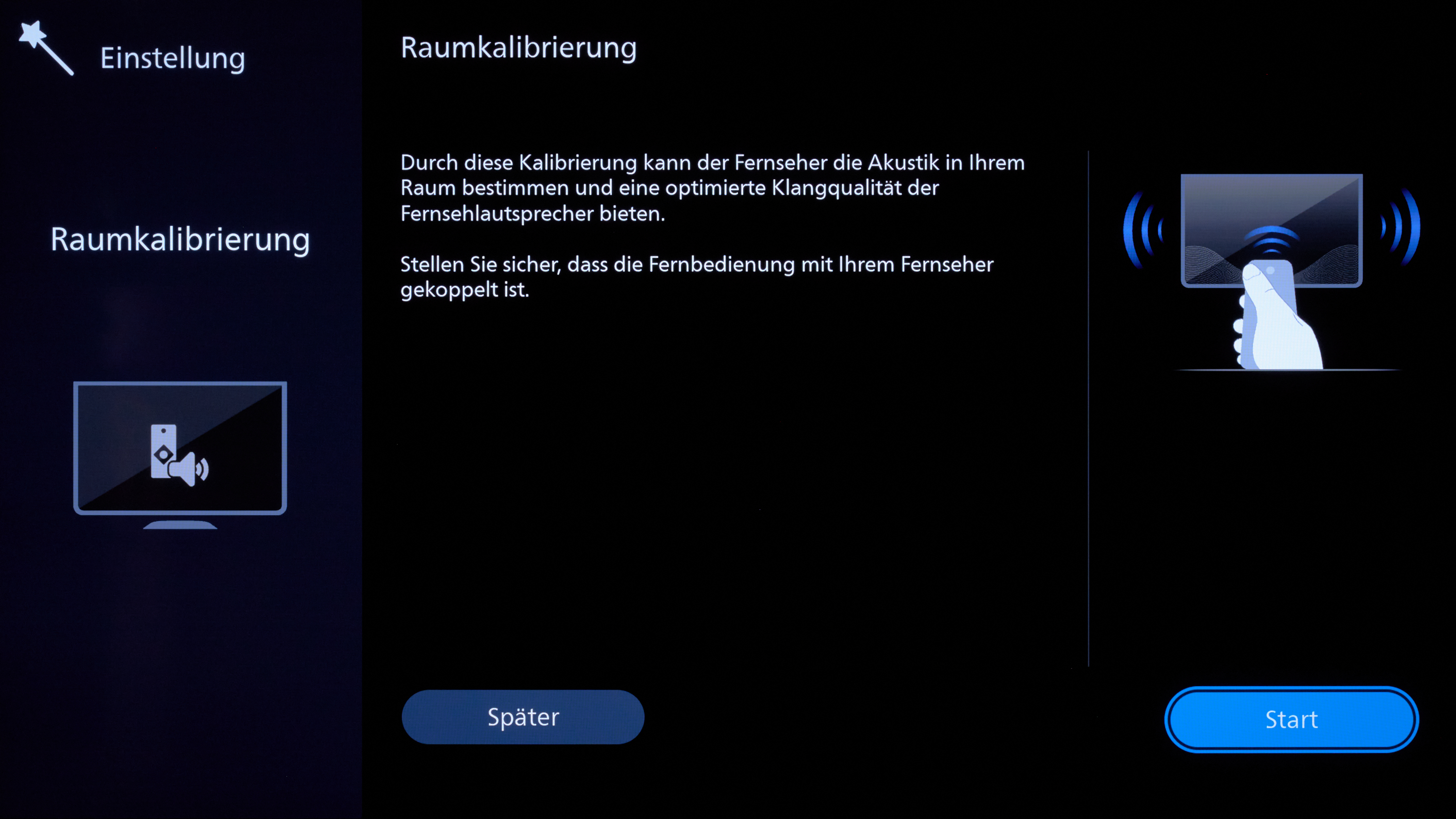 Raumeinmessung Menü Screenshot