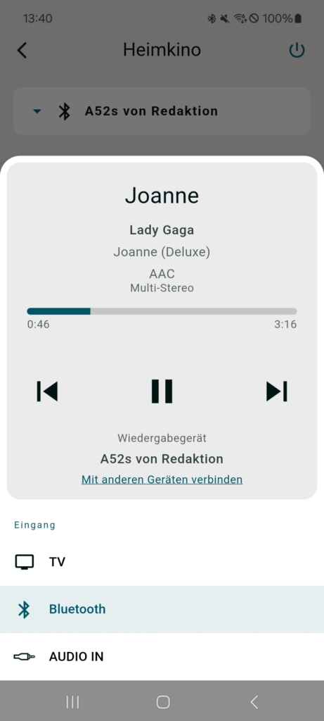 Musikstreamen per Soundbar