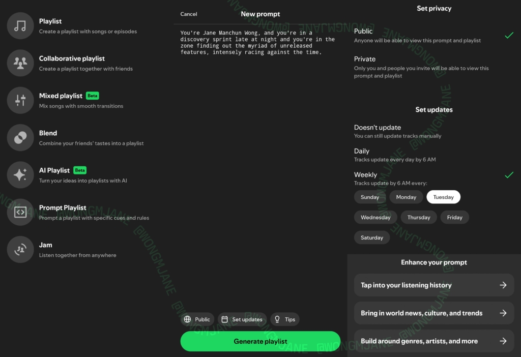Spotify will per Prompt erstellbare Playlists einführen.
