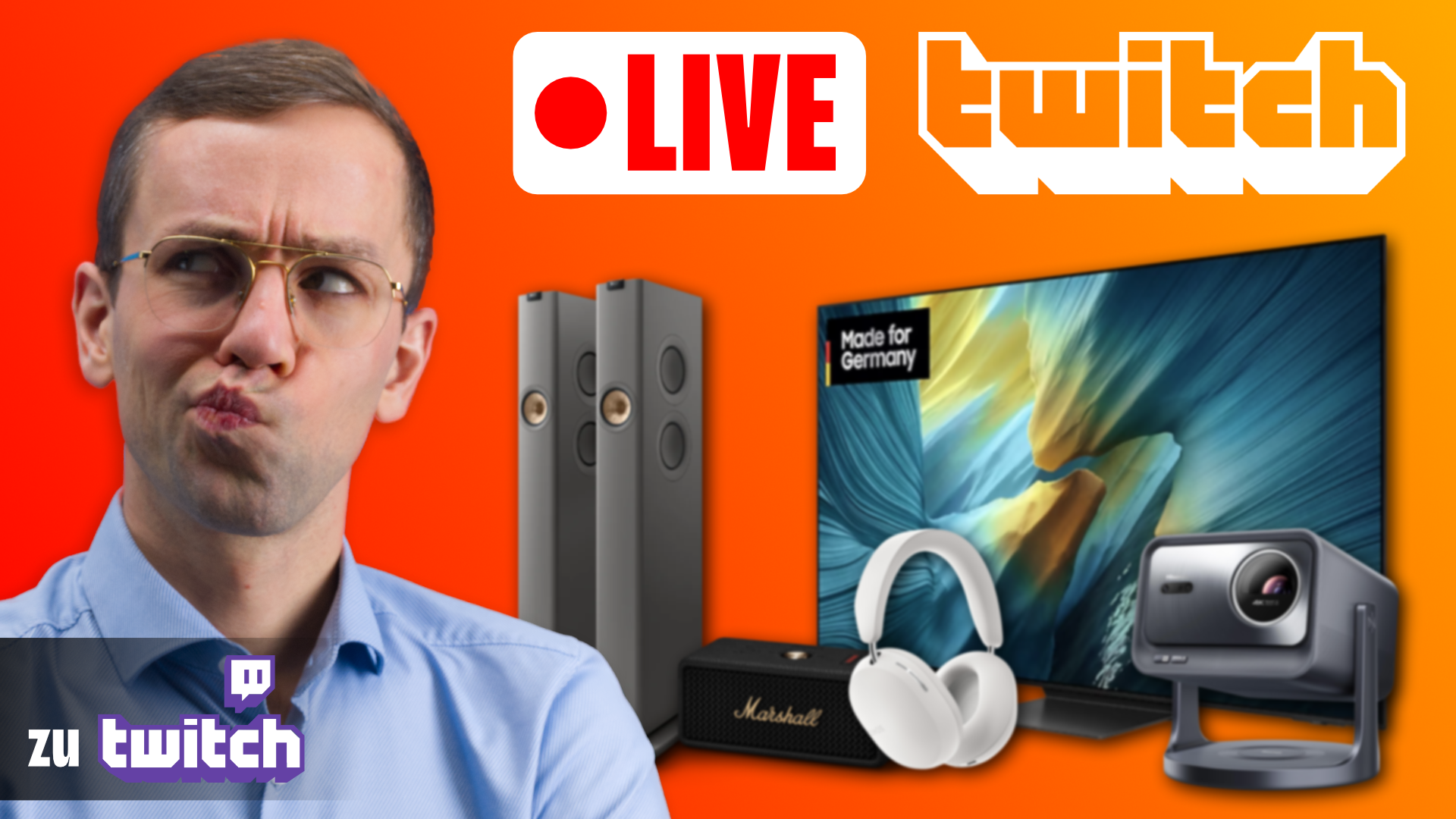 Live Beratung auf twitch mit Vitus - Fernseher, Lautsprecher, Soundbars, Kopfhörer & mehr! Aktuelle Deals & Angebote