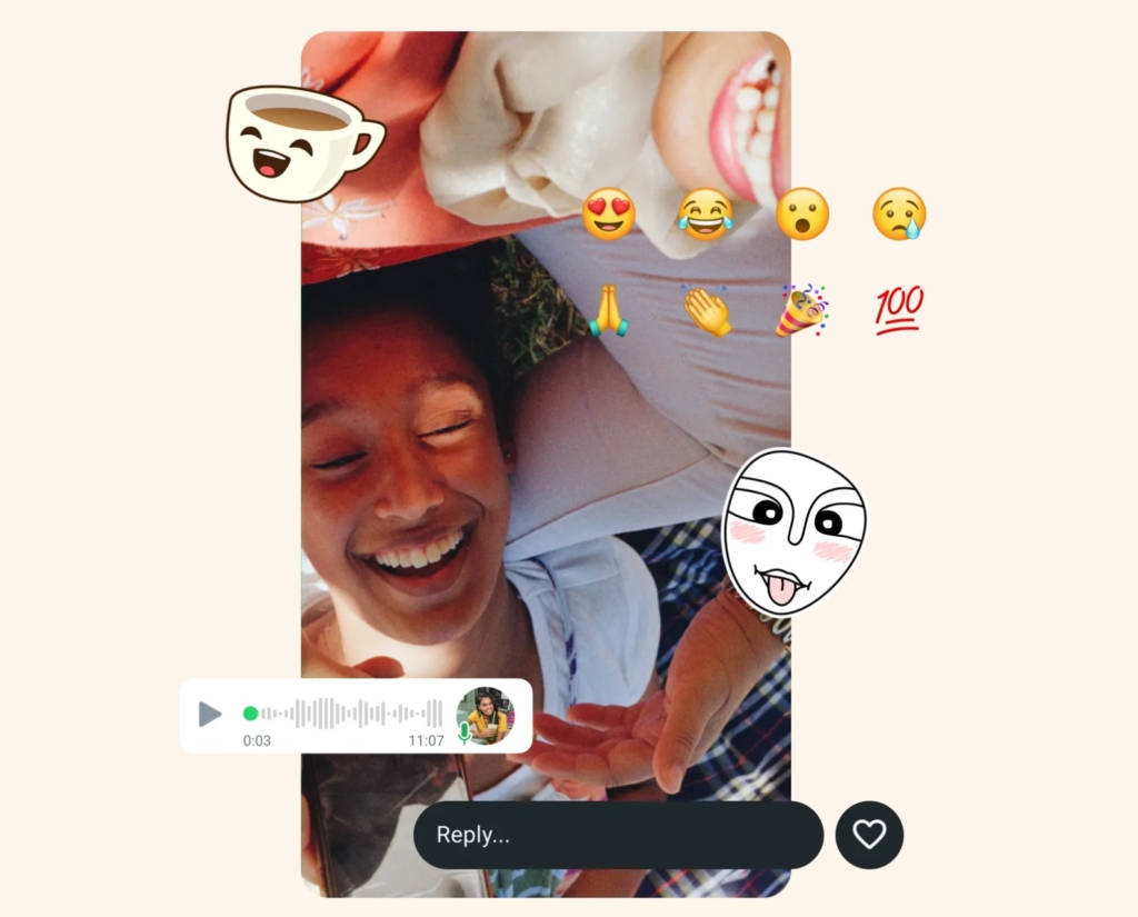 Über den WhatsApp Status kannst du kleine Updates aus deinem Leben teilen - bald auch mit Songs von Apple Music.