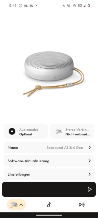 Bang & Olufsen Beosound A1 (3. Gen.) – Screenshot