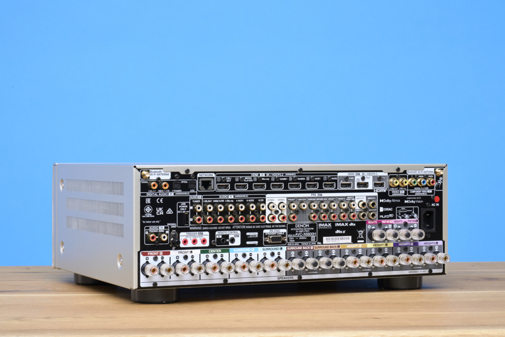 Dolby Atmos Denon AVC-X6800H Rückseite Anschlüsse