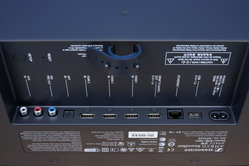 Anschlüsse Sennheiser Ambeo Soundbar Max