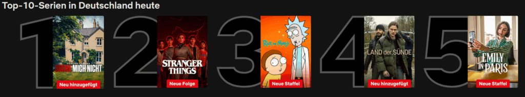 Serien Top 10 Netflix