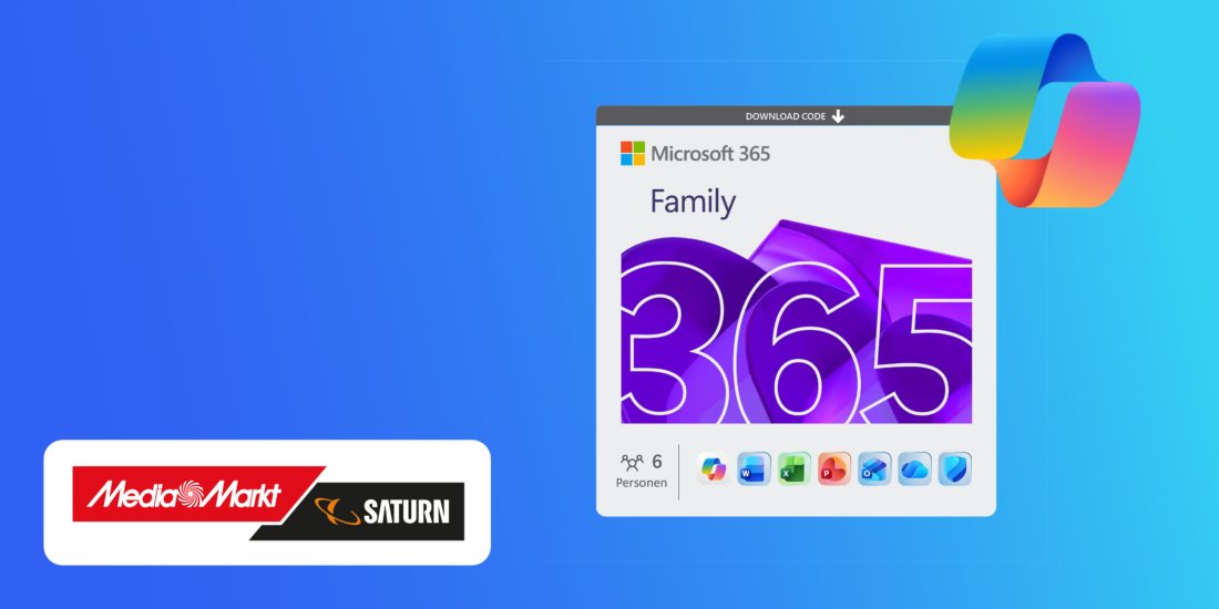 Microsoft 365 Family jetzt fuer ein Jahr reduziert bei MediaMarkt kaufen