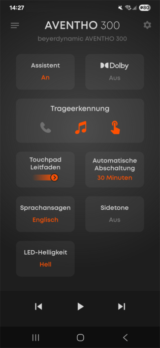Beyerdynamic Aventho 300 im Test – Screenshot