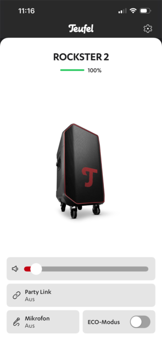 Teufel Rockster 2 im Test – App