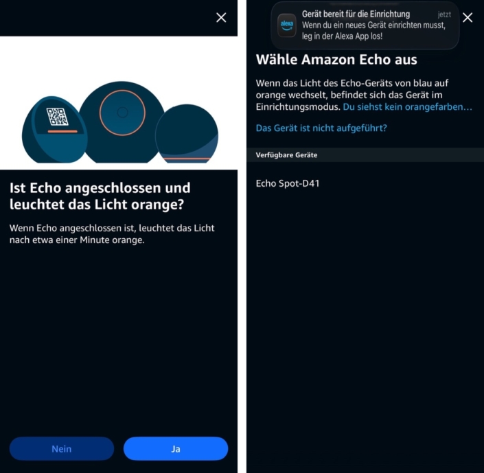 Amazon Echo Spot Einrichtung