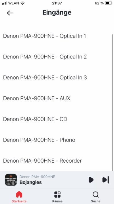 Denon PMA-900HNE – Heos Screenshot