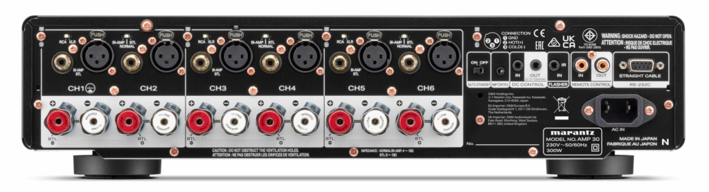 Hier siehst du die Schnittstellen des AMP 30. 