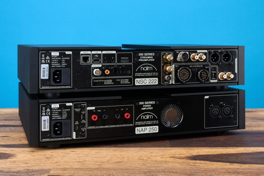 Naim NAP 250 mit NSC 222 Rückseite