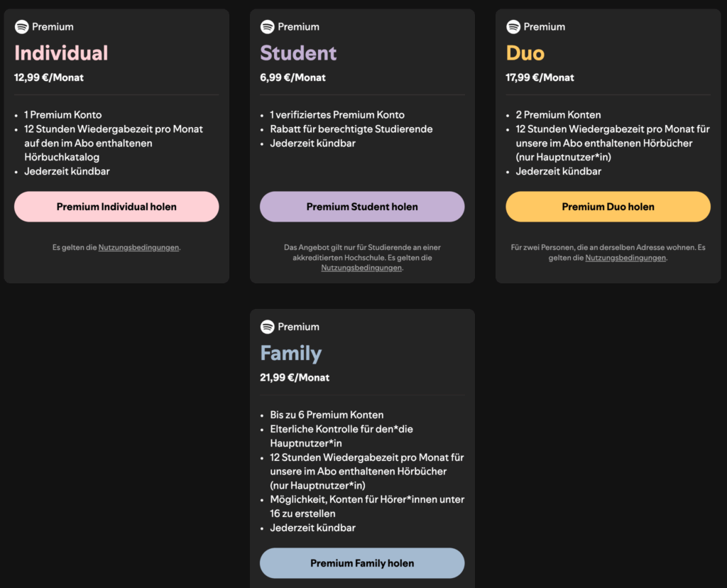 In Deutschland kostet Spotify bereits mehr als in den USA.
