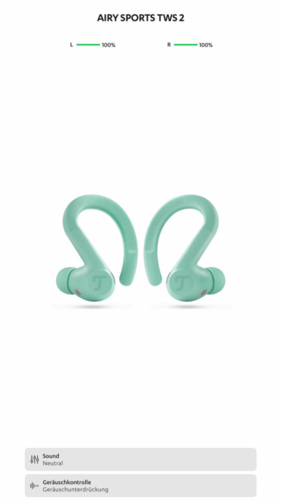 Teufel Airy Sports TWS 2 – Screenshot Hauptmenü