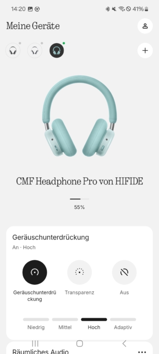 CMF Headphone Pro im Test – App-Screenshot