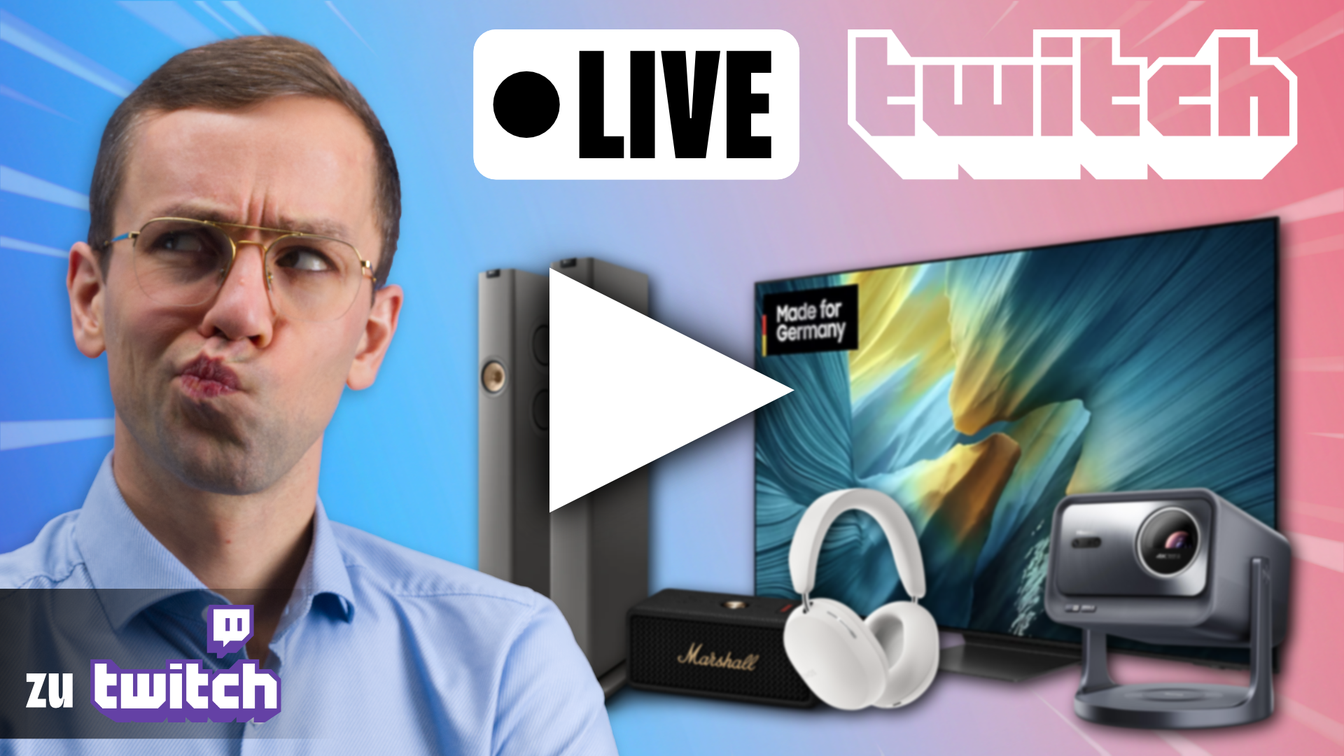 Live Beratung auf twitch mit Vitus - Fernseher, Lautsprecher, Soundbars, Kopfhörer & mehr! Aktuelle Deals & Angebote