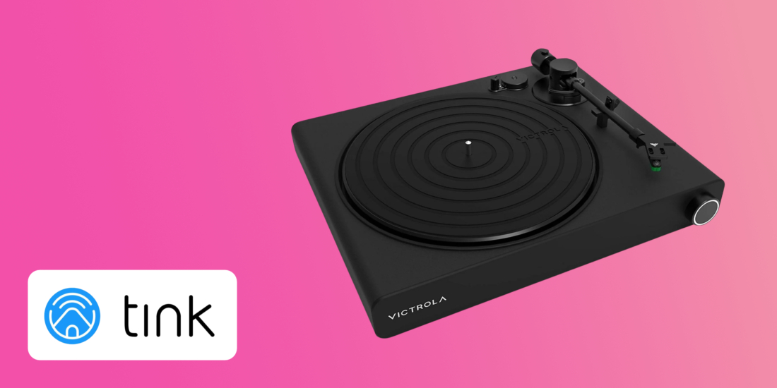 Genieße kabellos Vinyl: Plattenspieler von Victrola bei Tink im Deal