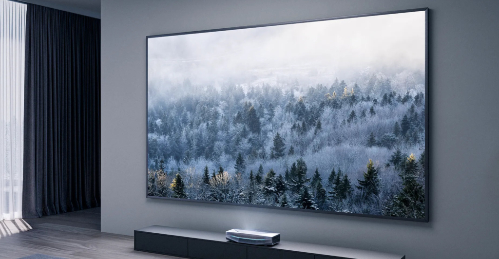 Die Aetherion Pro|Max erzeugen auch bei geringen Projektionsdistanzen riesige Diagonalen. 