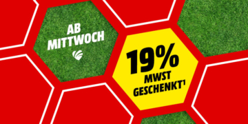 MediaMarkt MwSt. geschenkt Juni 2026 14 Stunden früher an Deals