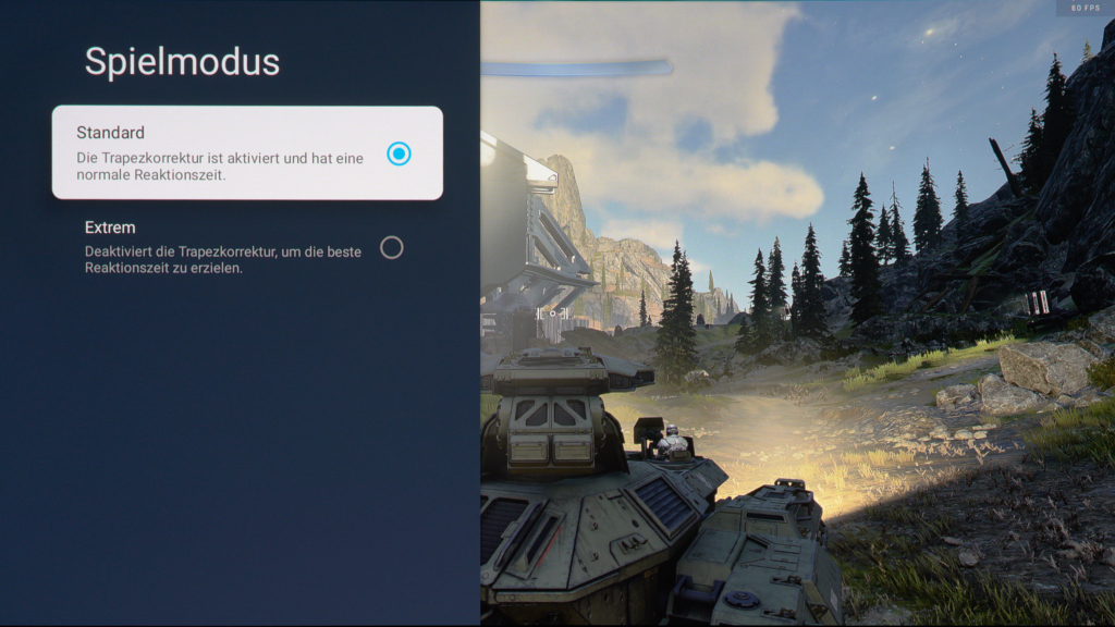 Spielmodus Nebula X1 Pro