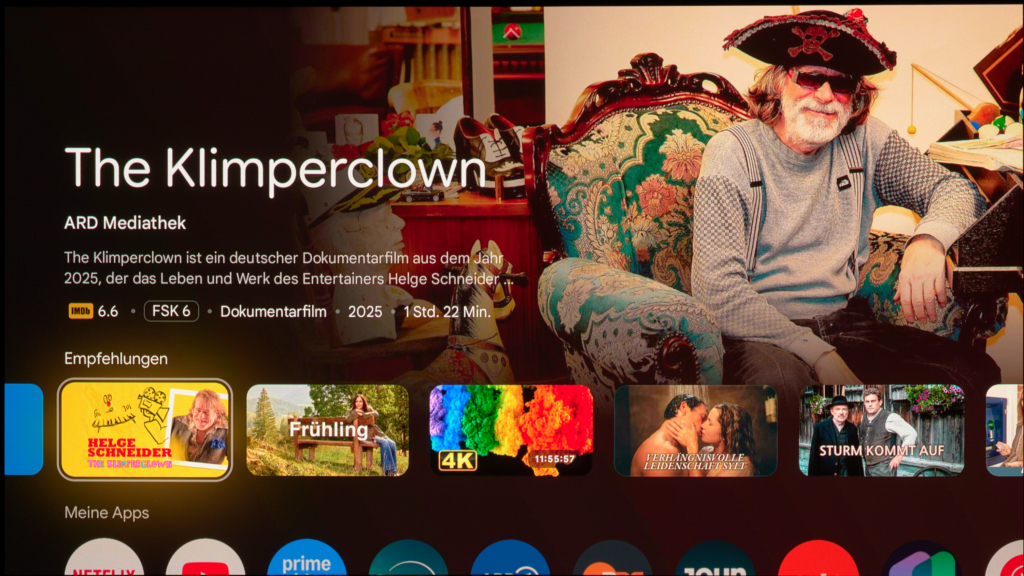 Startseite Google TV