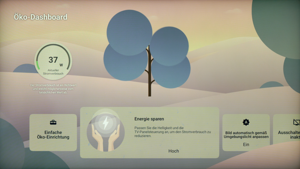 Sony Bravia 5 Eco-Dashboard